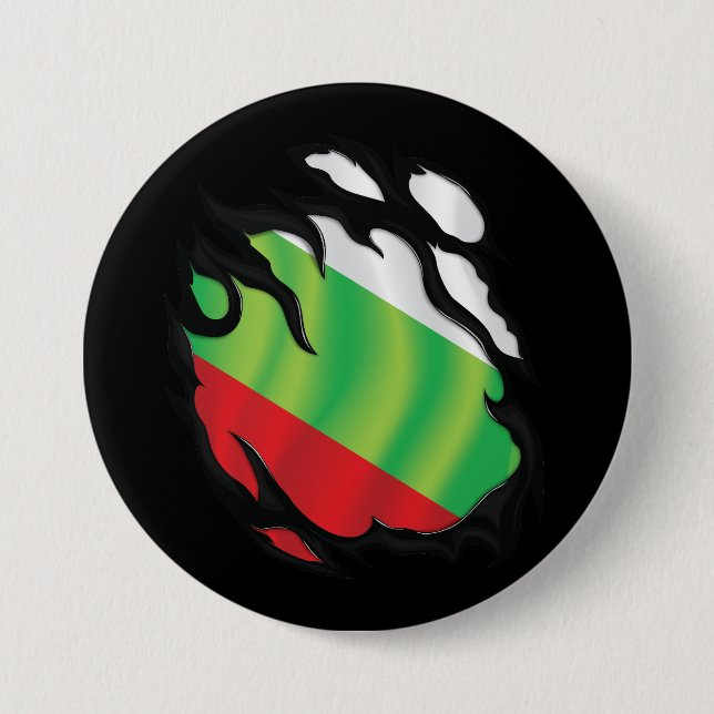 Bulgaria Ripped Flag 7.5 Cm Round Badge (Front)
