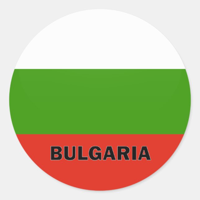 Bulgaria Roundel quality Flag Classic Round Sticker (Front)