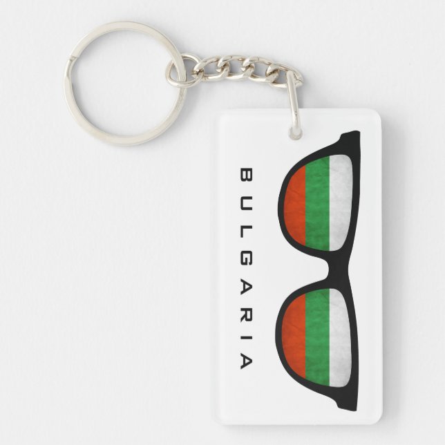 Bulgaria Shades custom text & colour key chain (Front)