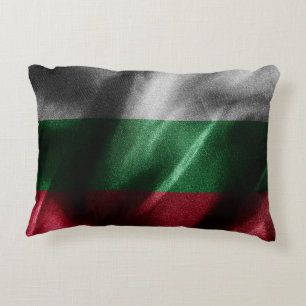 Bulgaria silk flag decorative cushion