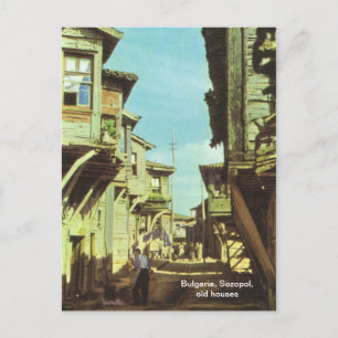 Bulgaria, Sozopol, old houses Postcard