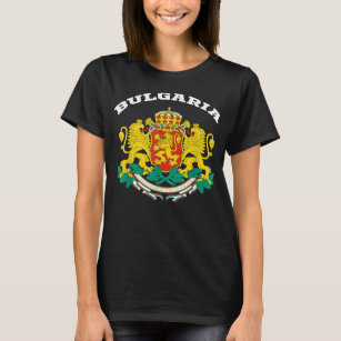 Bulgaria T-shirt Coat of arms Tee Flag souvenir So