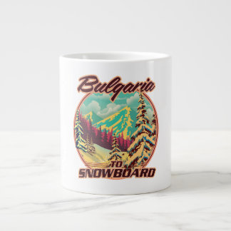 Bulgaria to Snowboard Large Coffee Mug