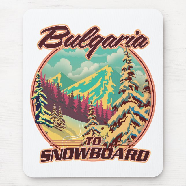 Bulgaria to Snowboard Mouse Mat (Front)