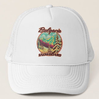Bulgaria to Snowboard Trucker Hat