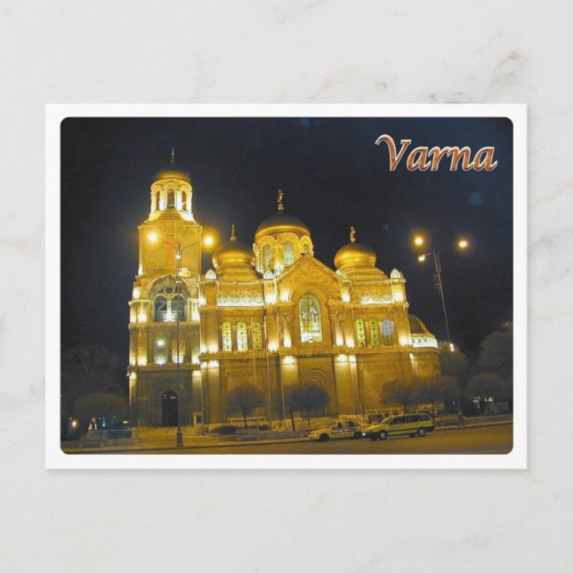 Bulgaria - Varna by night - Postcard (Front)