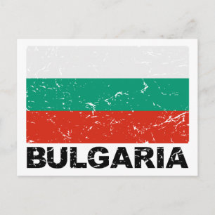Bulgaria Vintage Flag Postcard