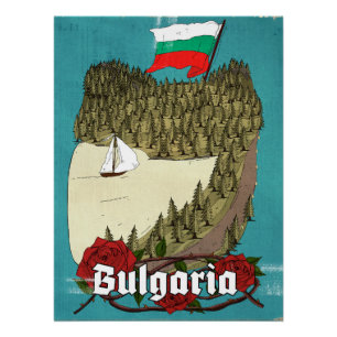 Bulgaria Vintage Travel Poster