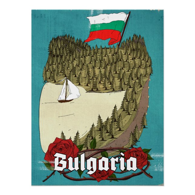 Bulgaria Vintage Travel Poster (Front)