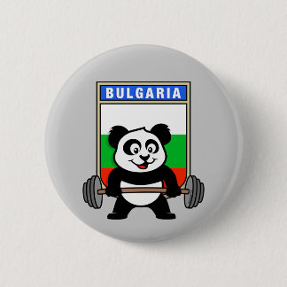 Bulgaria Weightlifting Panda 6 Cm Round Badge