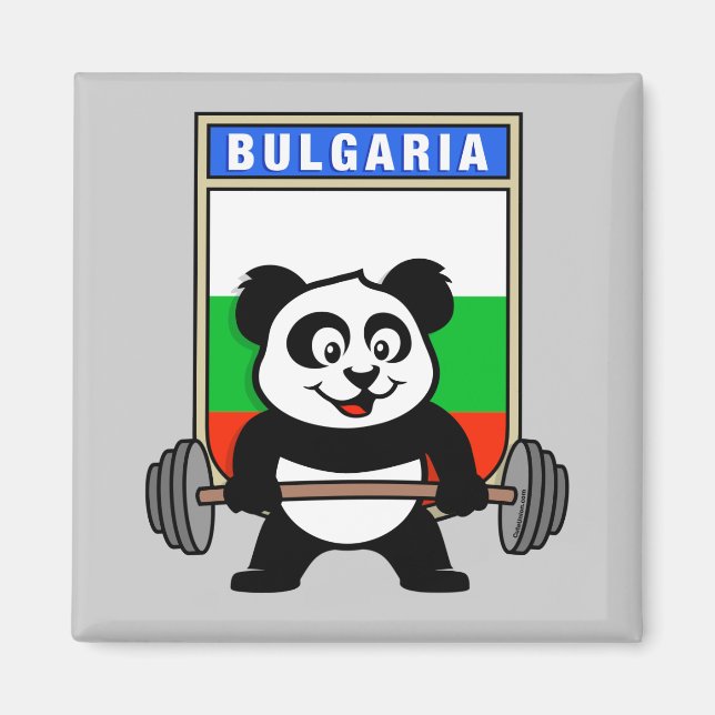 Bulgaria Weightlifting Panda Magnet (Front)