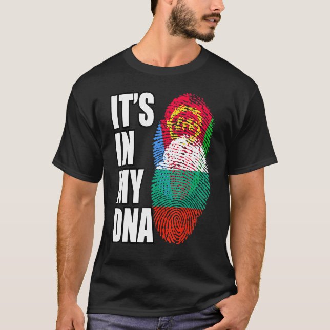 Bulgarian And Eritrean Mix DNA Flag Heritage T-Shirt (Front)