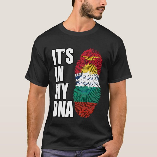 Bulgarian And Kiribati Mix DNA Heritage Flag T-Shirt (Front)