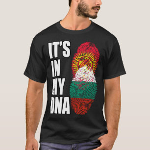 Bulgarian And Kyrgyzstani Mix DNA Heritage Flag T-Shirt