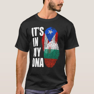 Bulgarian And Puerto Rican Mix Dna Flag Heritage T-Shirt