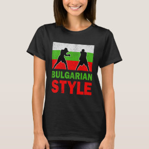 Bulgarian Boxing Vintage Bulgaria Flag Bulgarian P T-Shirt