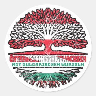 Bulgarian Bulgarisch Österreichisch Österreich Classic Round Sticker