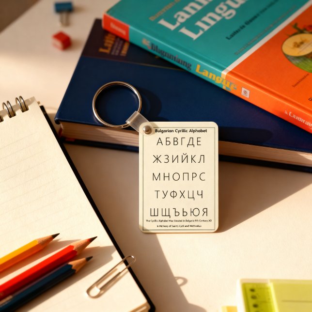 Bulgarian Cyrillic Alphabet Authentic Educational  Key Ring (Creator Uploaded)
