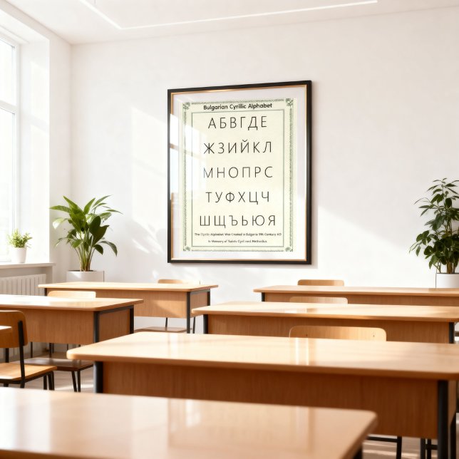 Bulgarian Cyrillic Alphabet Authentic Educational  Poster (Creator Uploaded)
