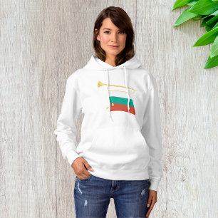 Bulgarian Flag And Bugle Hoodie