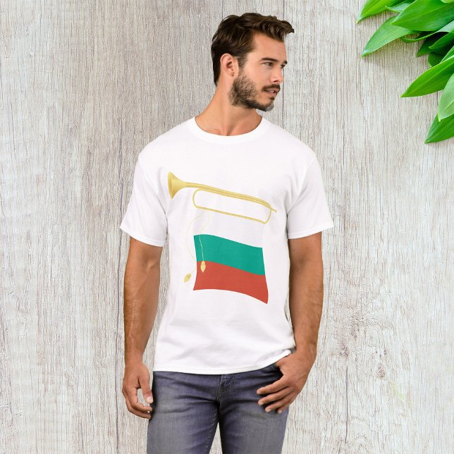 Bulgarian Flag And Bugle T-Shirt (Creator Uploaded)