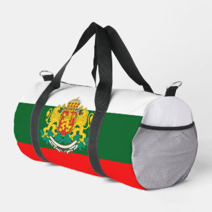 Bulgarian flag and coat of arms duffle bag