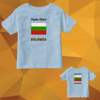 Bulgarian Flag Bulgaria Personalised  Toddler T-sh
