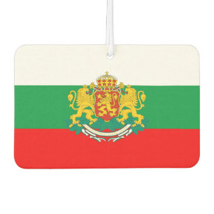 Bulgarian flag-coat of arms car air freshener