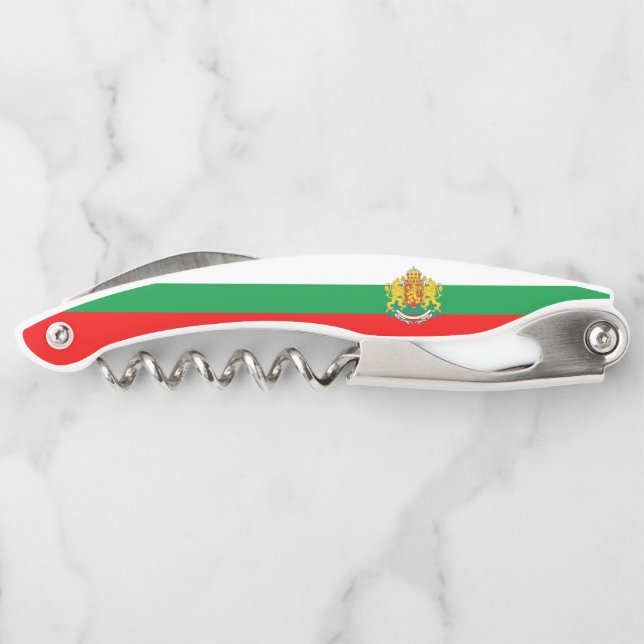 Bulgarian flag-coat of arms corkscrew (Back)