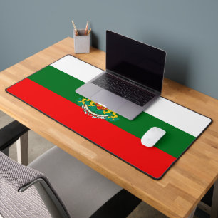 Bulgarian flag-coat of arms desk mat