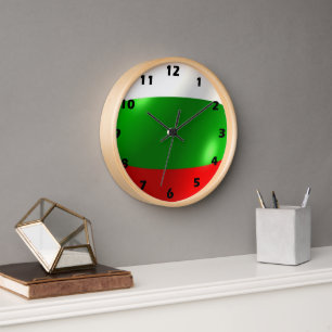 Bulgarian Flag Design Wall Clock