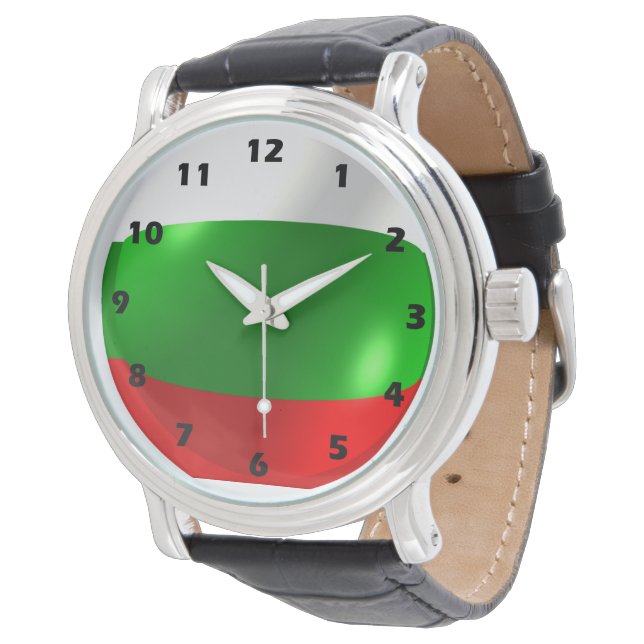 Bulgarian Flag Design Watch (Angled)