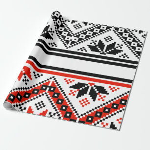 Bulgarian folk art folk art wrapping paper