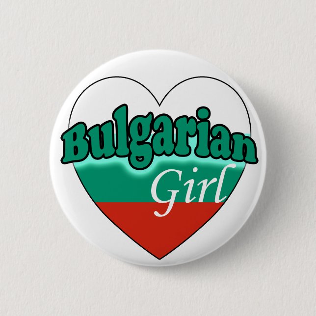 Bulgarian Girl 6 Cm Round Badge (Front)