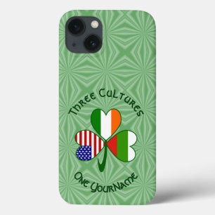 Bulgarian Irish American Shamrock Flag Personalise iPhone 13 Case
