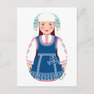 Bulgarian Matryoshka Postcard