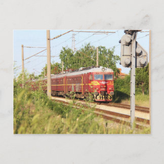 Bulgarian Passenger Train Postcard