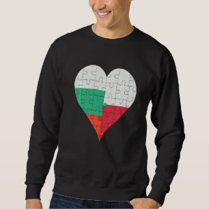 Bulgarian Polish Flag Heart Sweatshirt