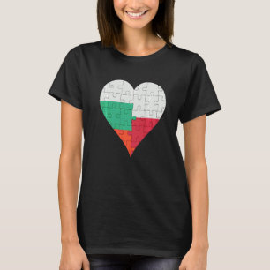 Bulgarian Polish Flag Heart T-Shirt