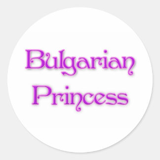 Bulgarian Princess Classic Round Sticker