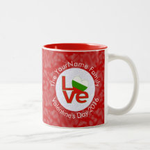Bulgarian Red LOVE Flag Personalised