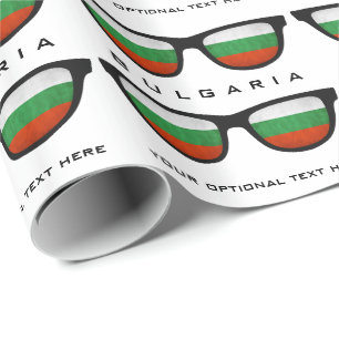 Bulgarian Shades custom text & colour gift wrap