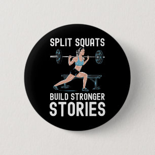Bulgarian Squat Exercise Bodybuilding Fitness Work 6 Cm Round Badge