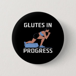 Bulgarian Squat Exercise Bodybuilding Fitness Work 6 Cm Round Badge