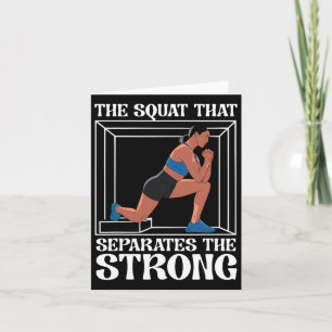 Bulgarian Squat Exercise Bodybuilding Fitness Work Card