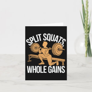 Bulgarian Squat Exercise Bodybuilding Fitness Work Card