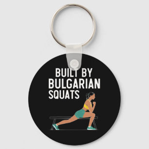 Bulgarian Squat Exercise Bodybuilding Fitness Work Key Ring