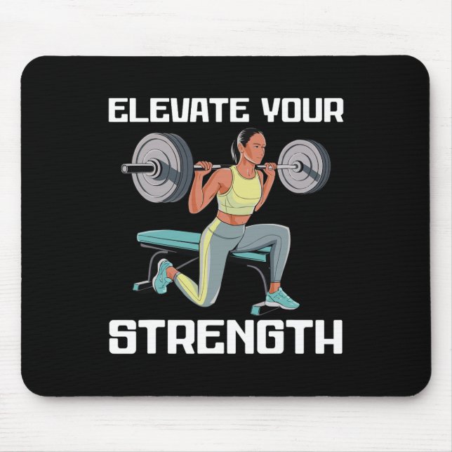 Bulgarian Squat Exercise Bodybuilding Fitness Work Mouse Mat (Front)