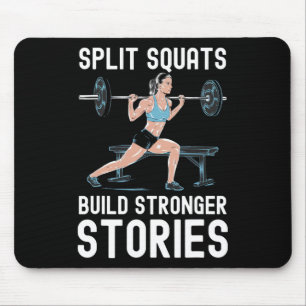 Bulgarian Squat Exercise Bodybuilding Fitness Work Mouse Mat