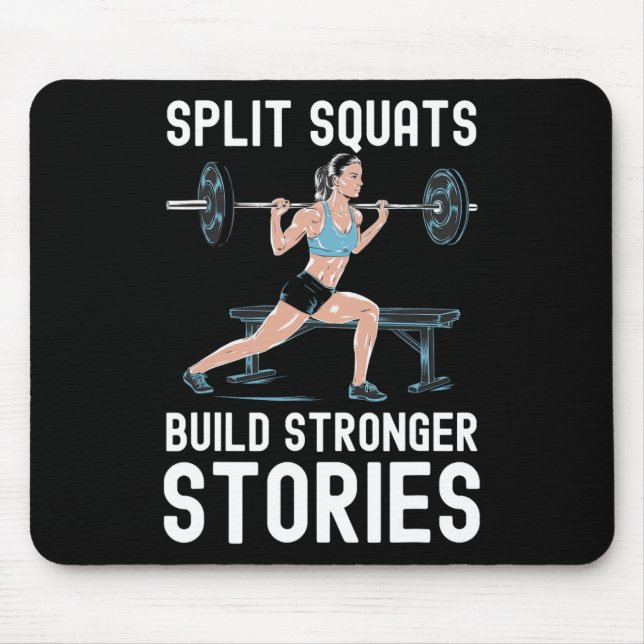 Bulgarian Squat Exercise Bodybuilding Fitness Work Mouse Mat (Front)